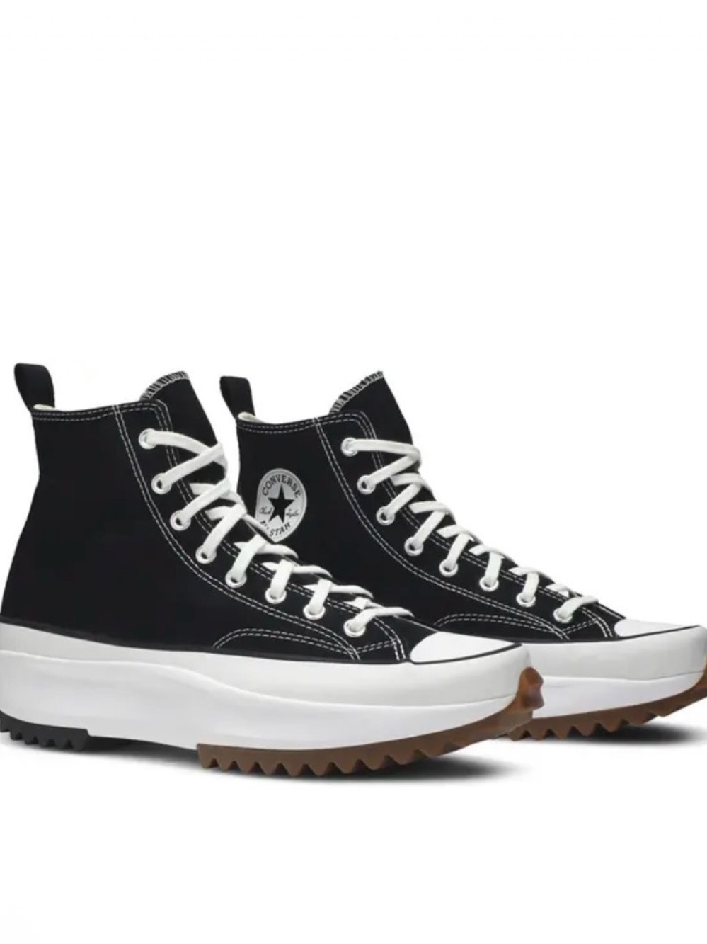 Converse Black and White Platform High-Top Sneakers